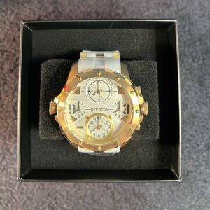 Invicta Coalition Forces Sniper Men’s Watch-50mm MOD-50218 Gold&White Watch(NWT)